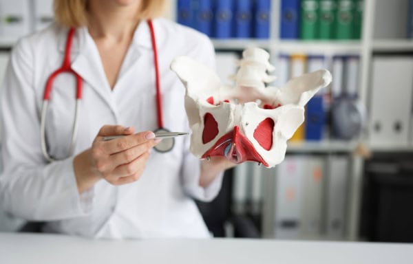 Physiotherapy to maintain the pelvic floor