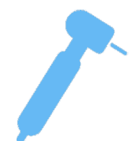 Light blue dental hygienist