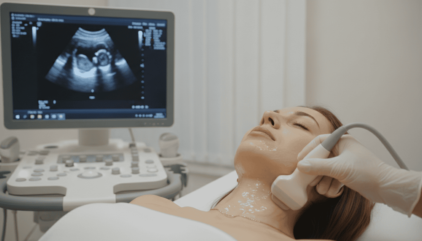 Firefly Gemini Flash Thyroid ultrasound on a womans body 949385